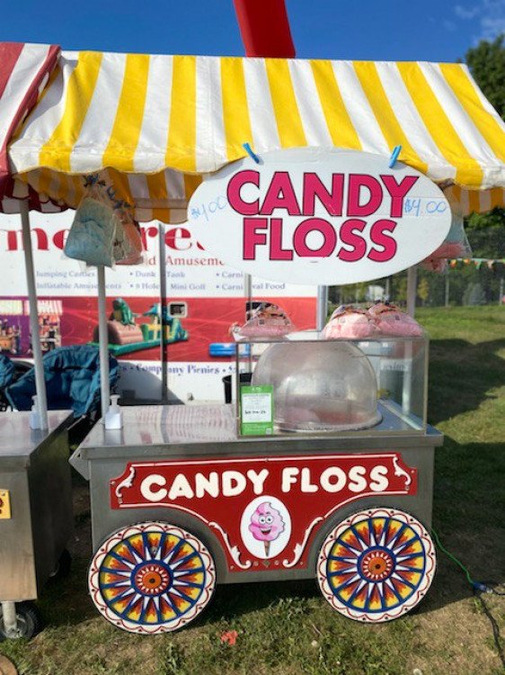 Cotton Candy Carnival Cart with Awning