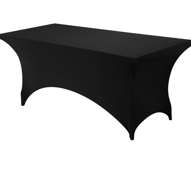 8 Black Spandex Table Cloth