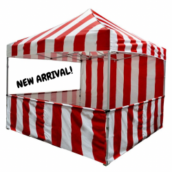 10x10 Pop up Carnival Canopy Tent with Sidewall and Half Wal