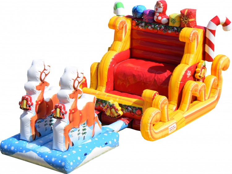 Santa Sleigh Selfie with reindeer Santa Sleigh Selfie with reindeer