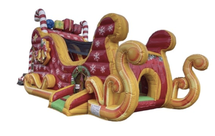 XL Santa Sleigh Bounce House With Slide XL Santa Sleigh Bounce House With Slide